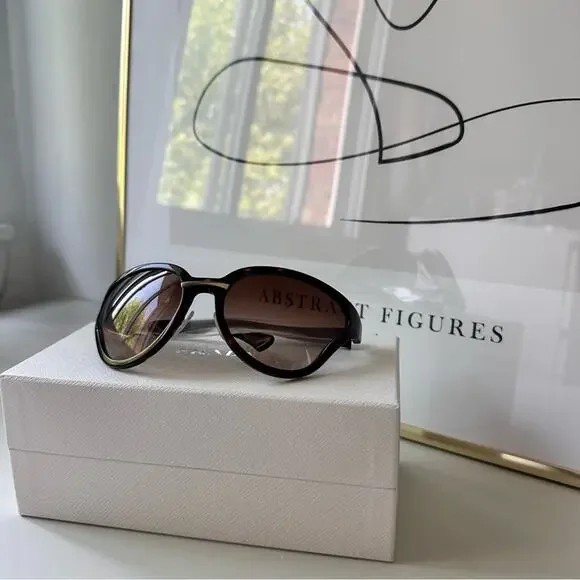 New Prada 68mm Oversize Wrap Butterfly Sunglasses  display picture 2